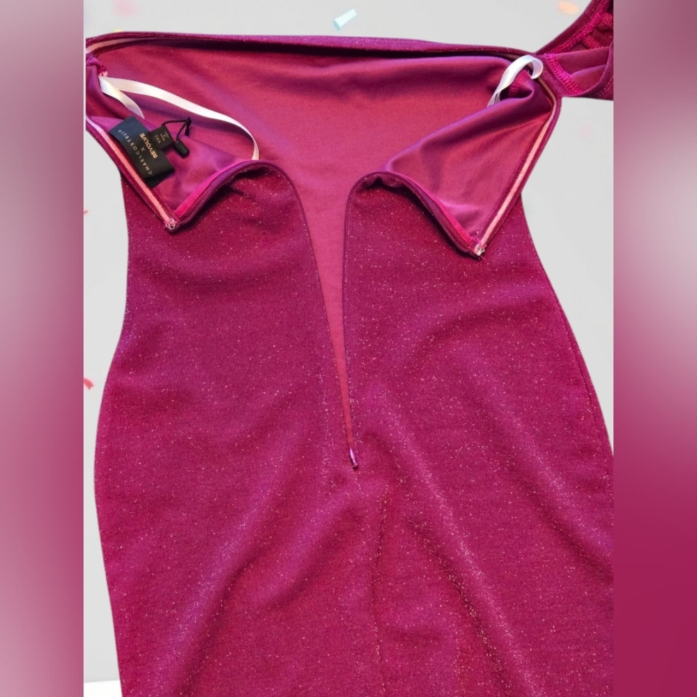 Michael Costello X REVOLVE Sandrine Mini Dress in Magenta~Final Price - Picture 9 of 12